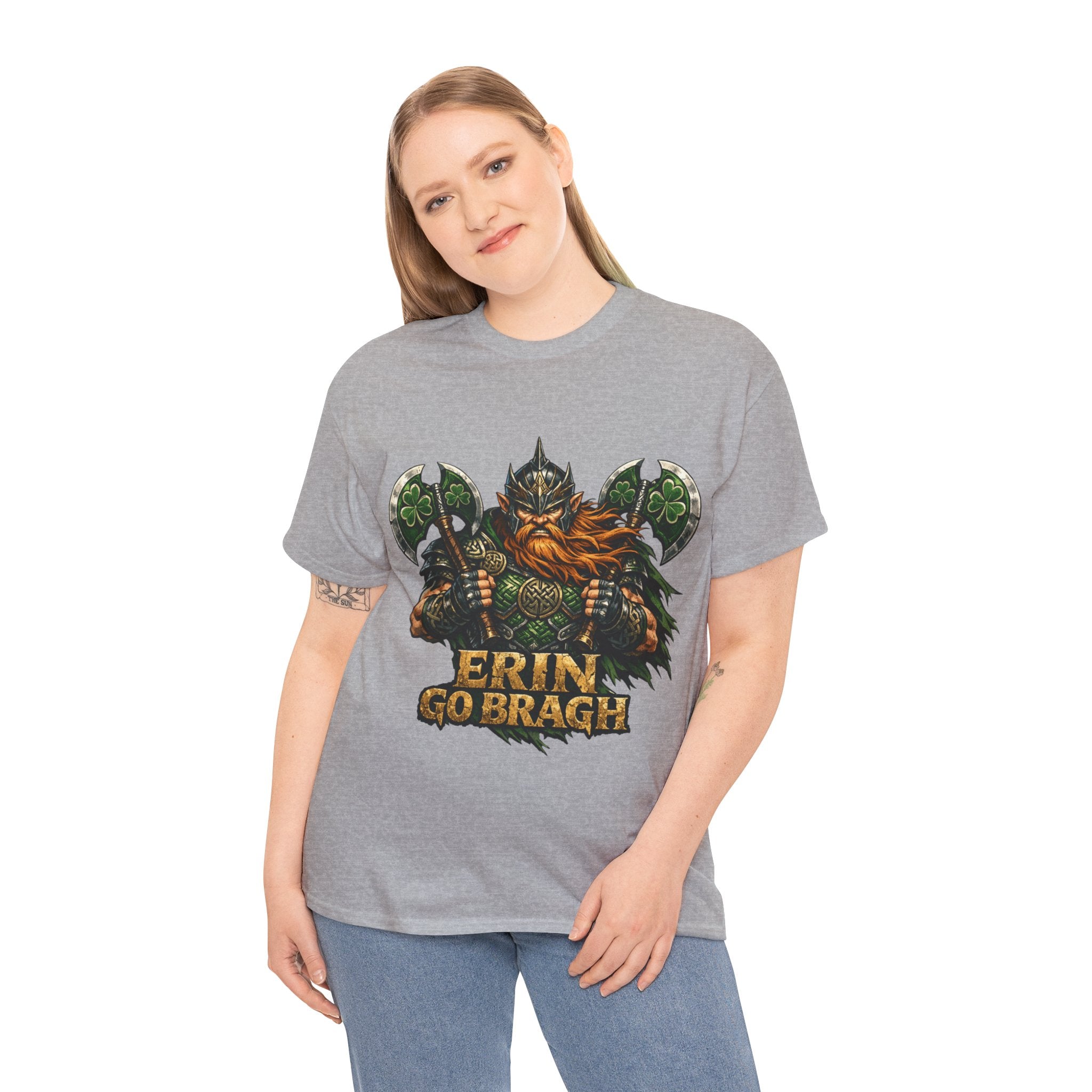 Erin Go Bragh Warrior with 2 Axes - Celtic Tee