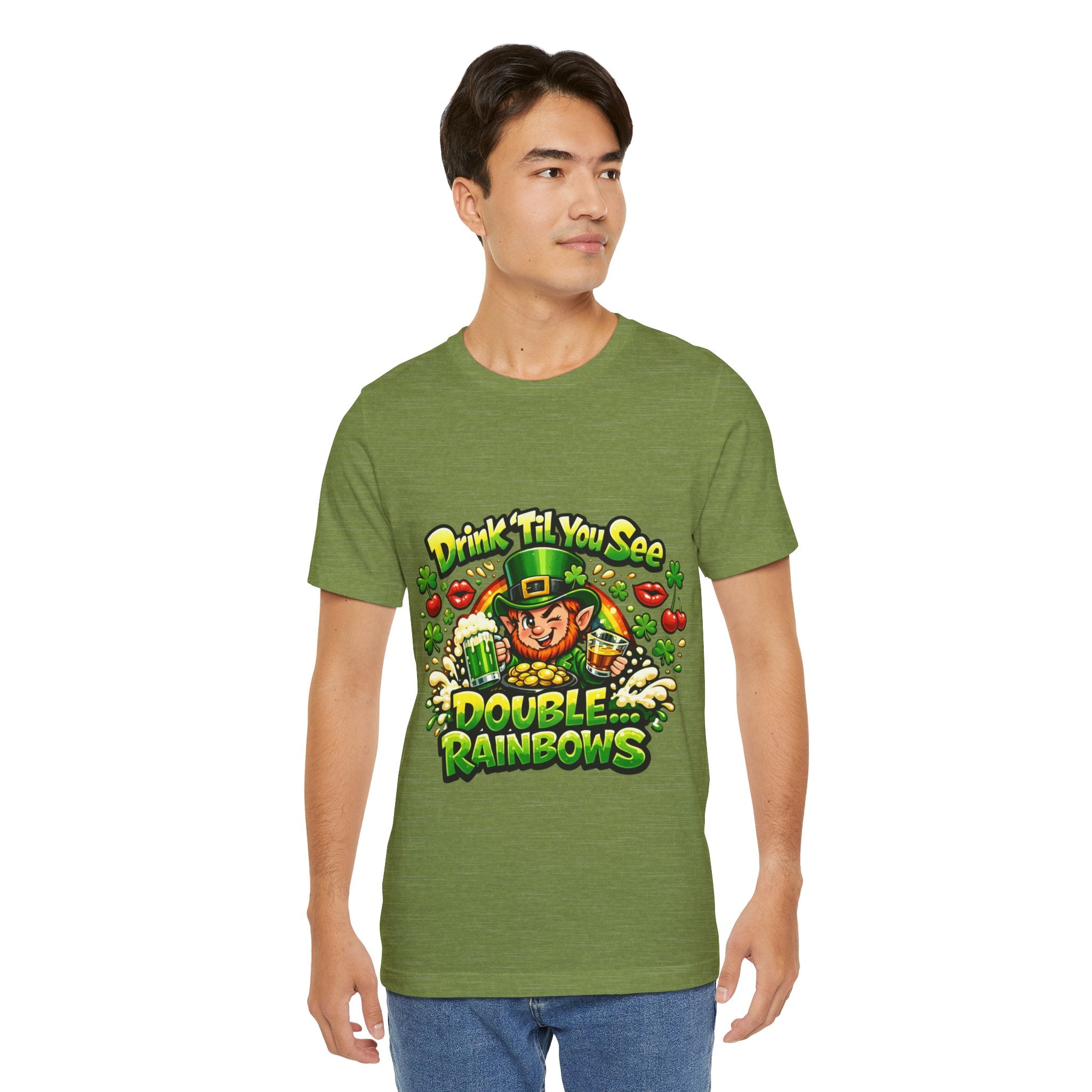 Drink Till You See Double Rainbows - St Paddy's T-Shirt