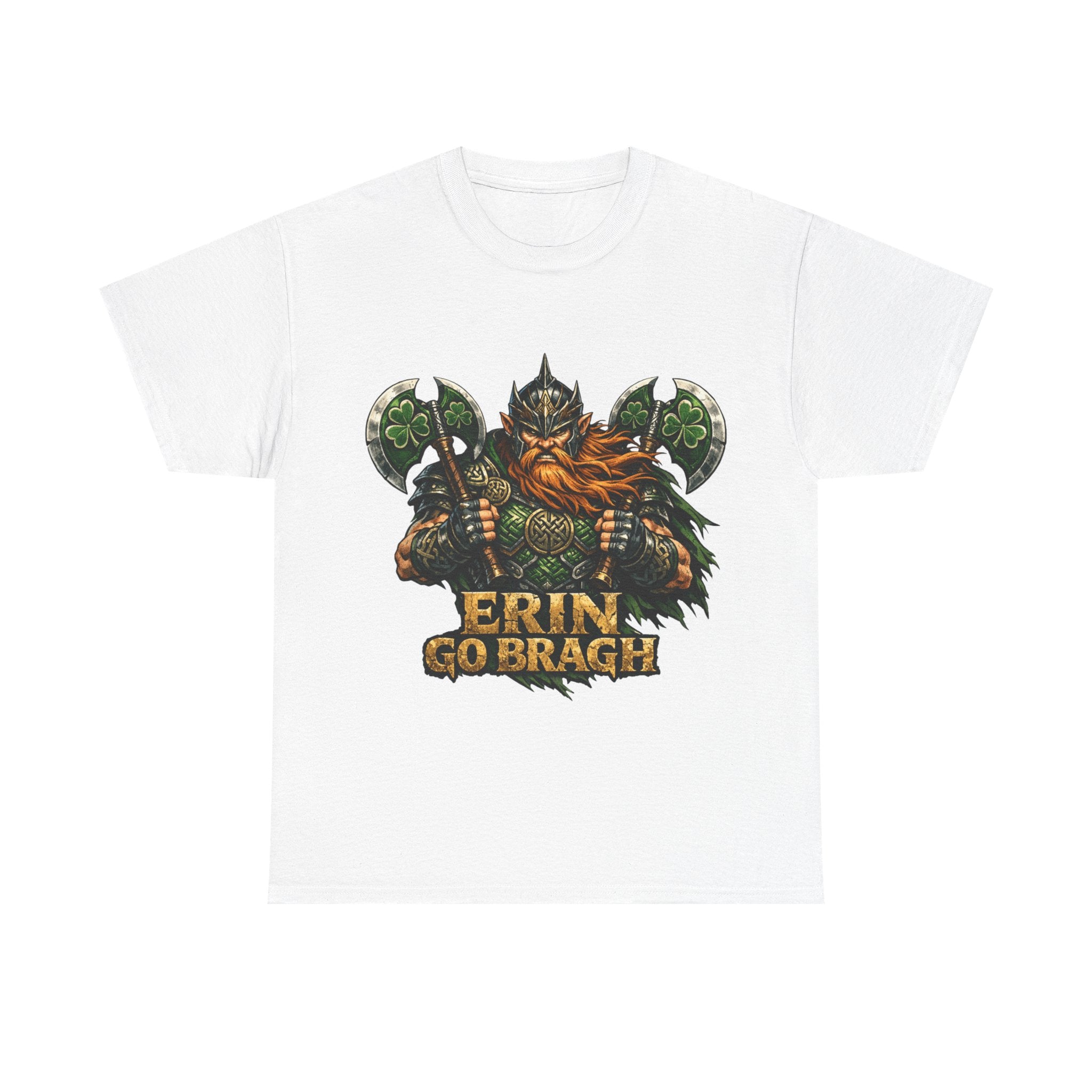 Erin Go Bragh Warrior with 2 Axes - Celtic Tee