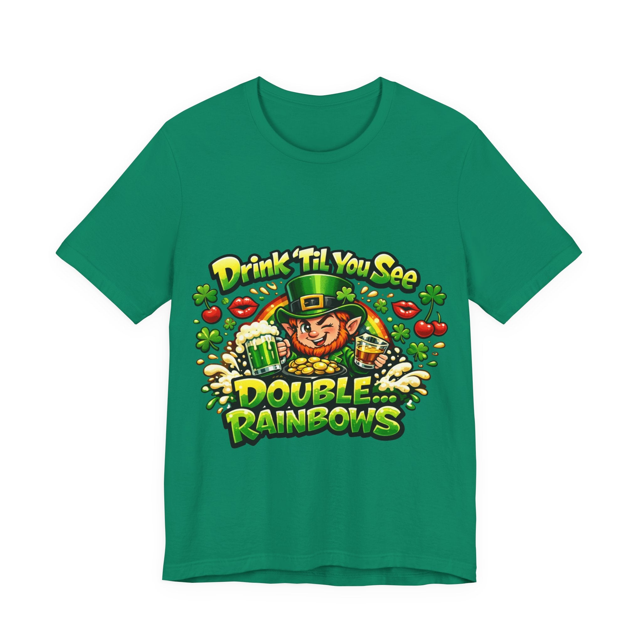 Drink Till You See Double Rainbows - St Paddy's T-Shirt
