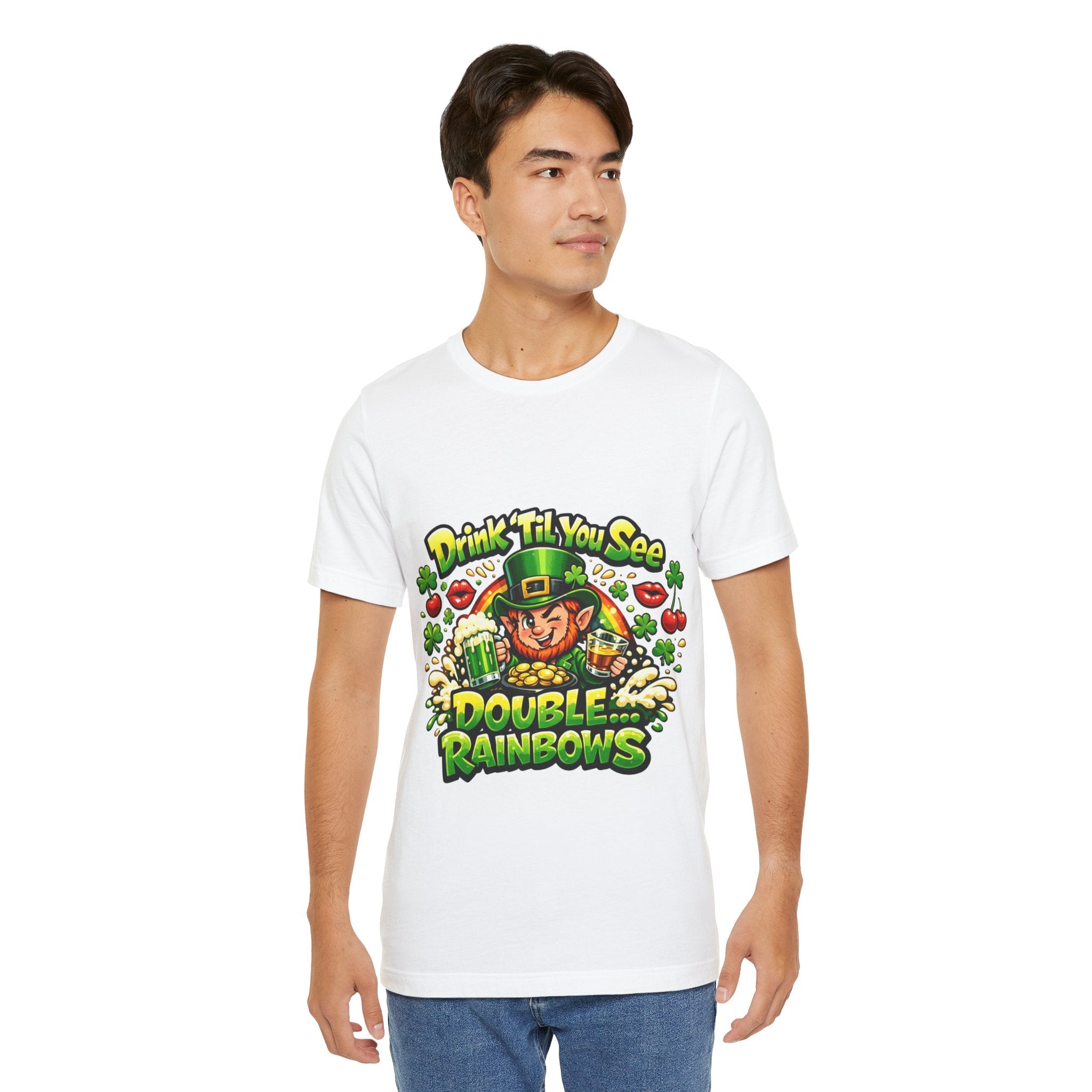 Drink Till You See Double Rainbows - St Paddy's T-Shirt