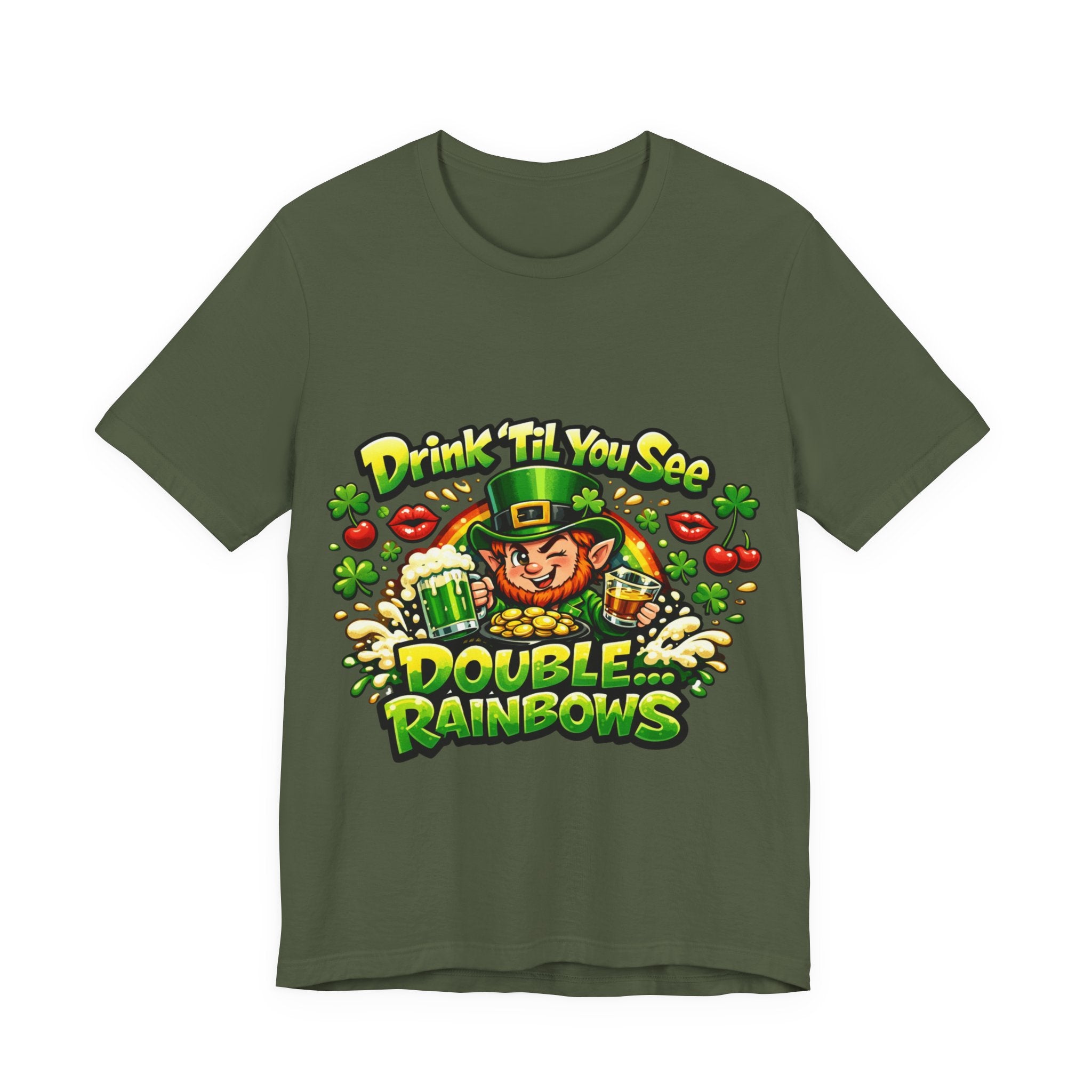 Drink Till You See Double Rainbows - St Paddy's T-Shirt