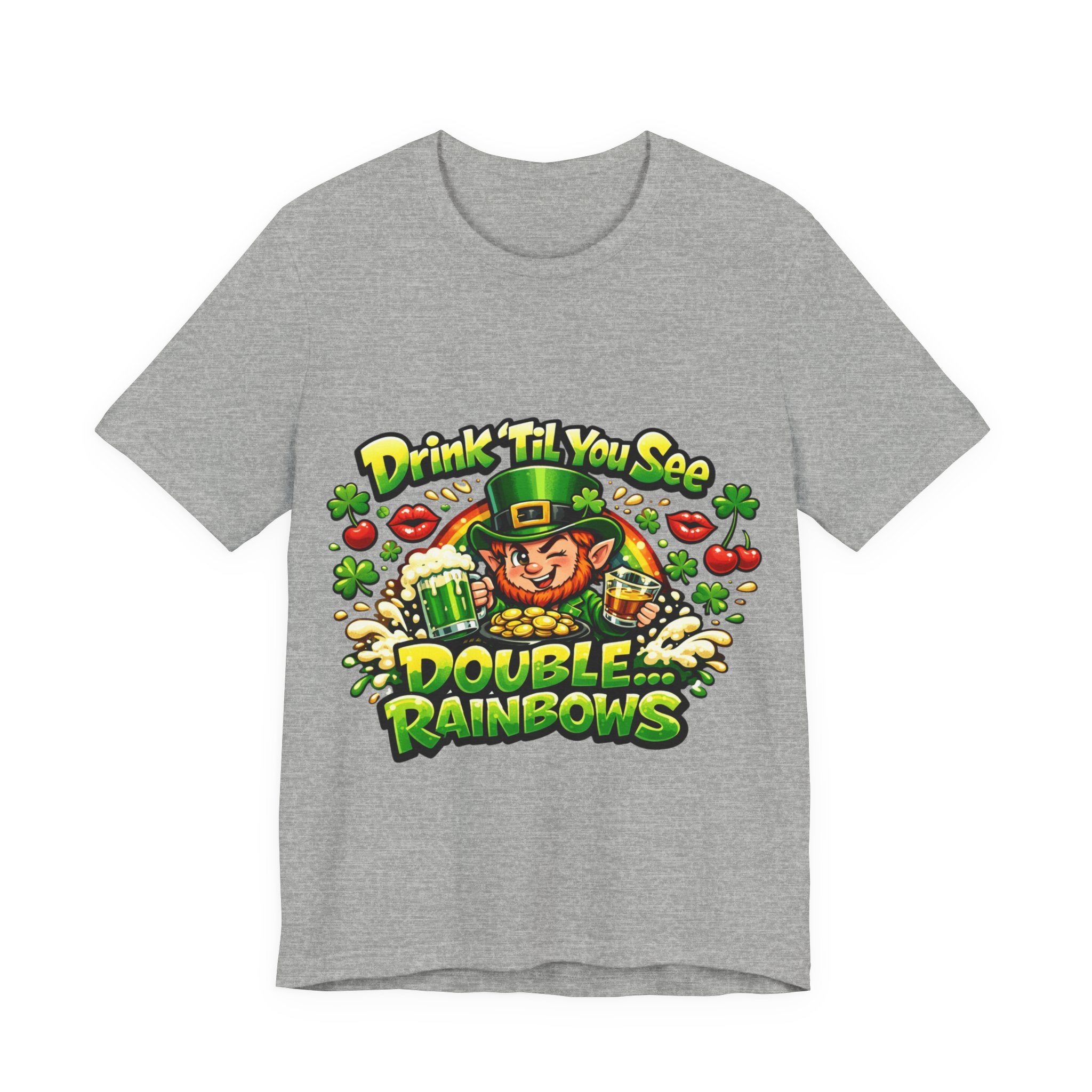 Drink Till You See Double Rainbows - St Paddy's T-Shirt