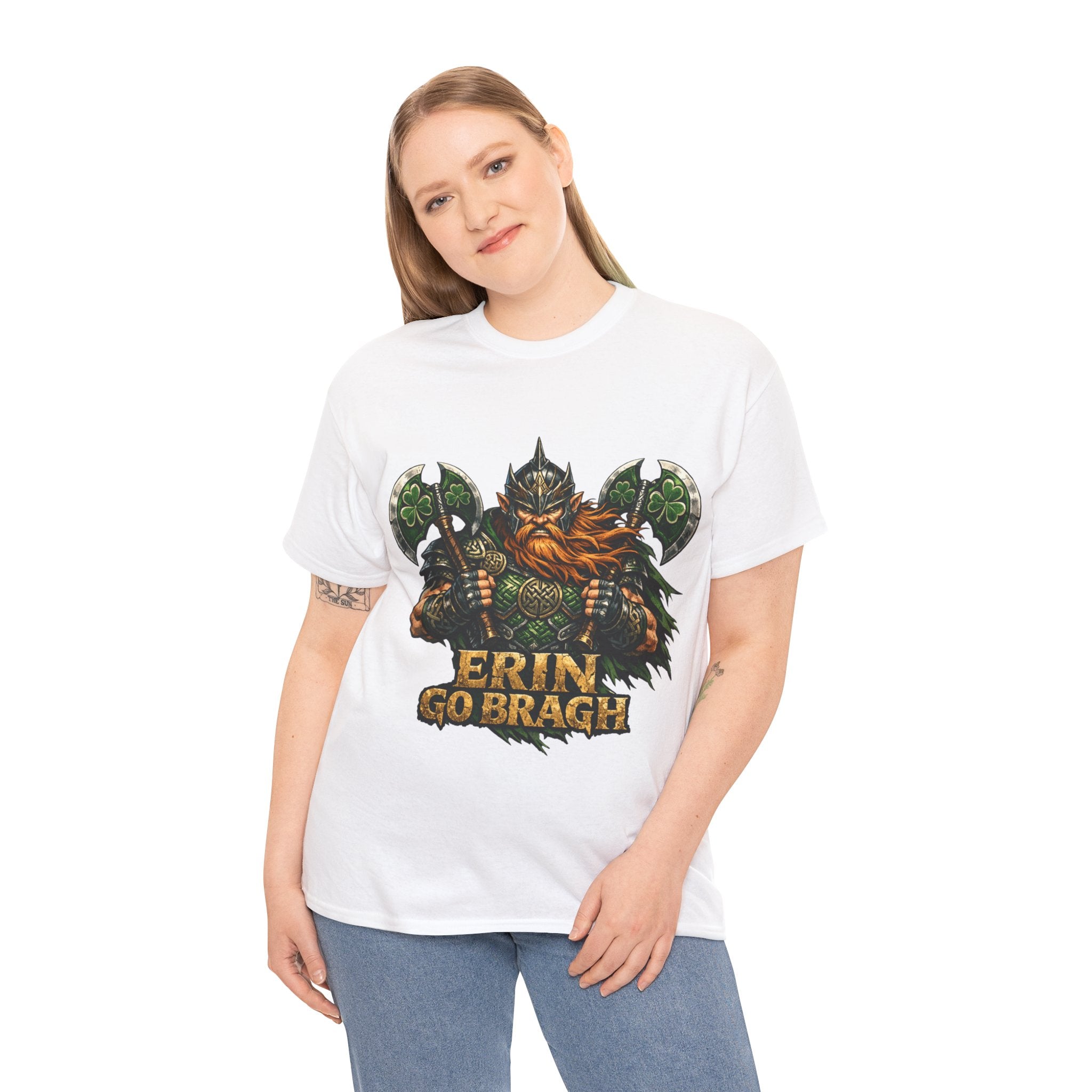 Erin Go Bragh Warrior with 2 Axes - Celtic Tee
