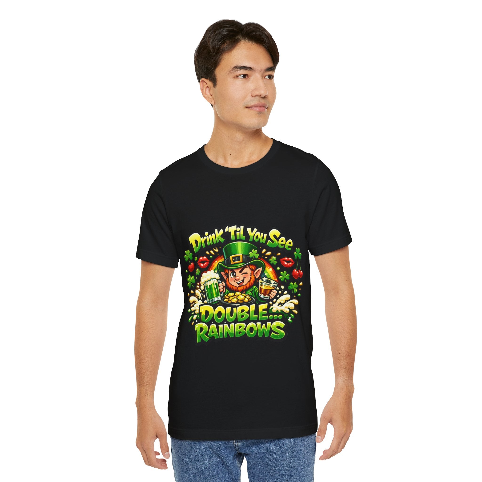Drink Till You See Double Rainbows - St Paddy's T-Shirt